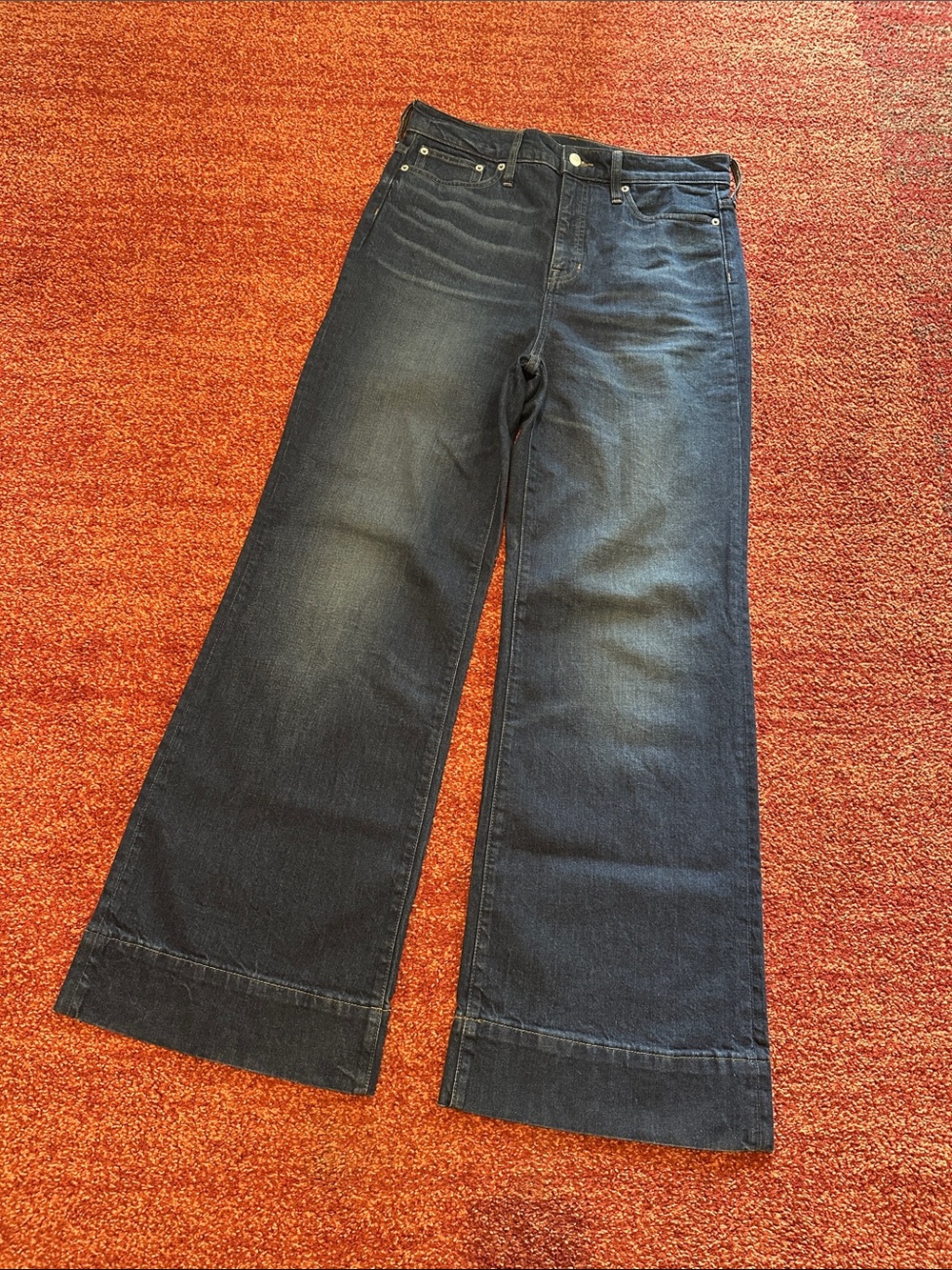 J. Crew Dark Wash Wide Leg Jeans